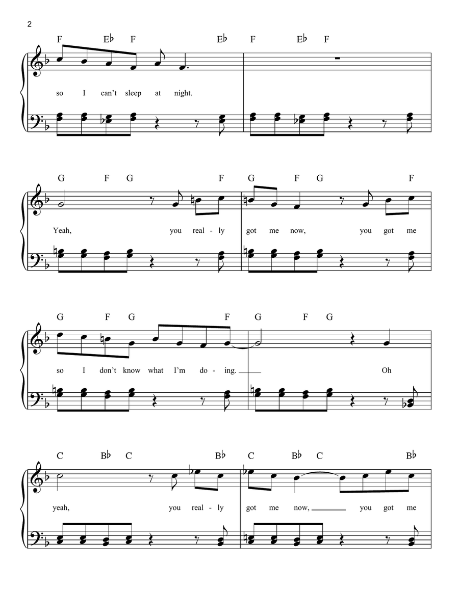 You Really Got Me Easy Piano scores gallery preview page 2