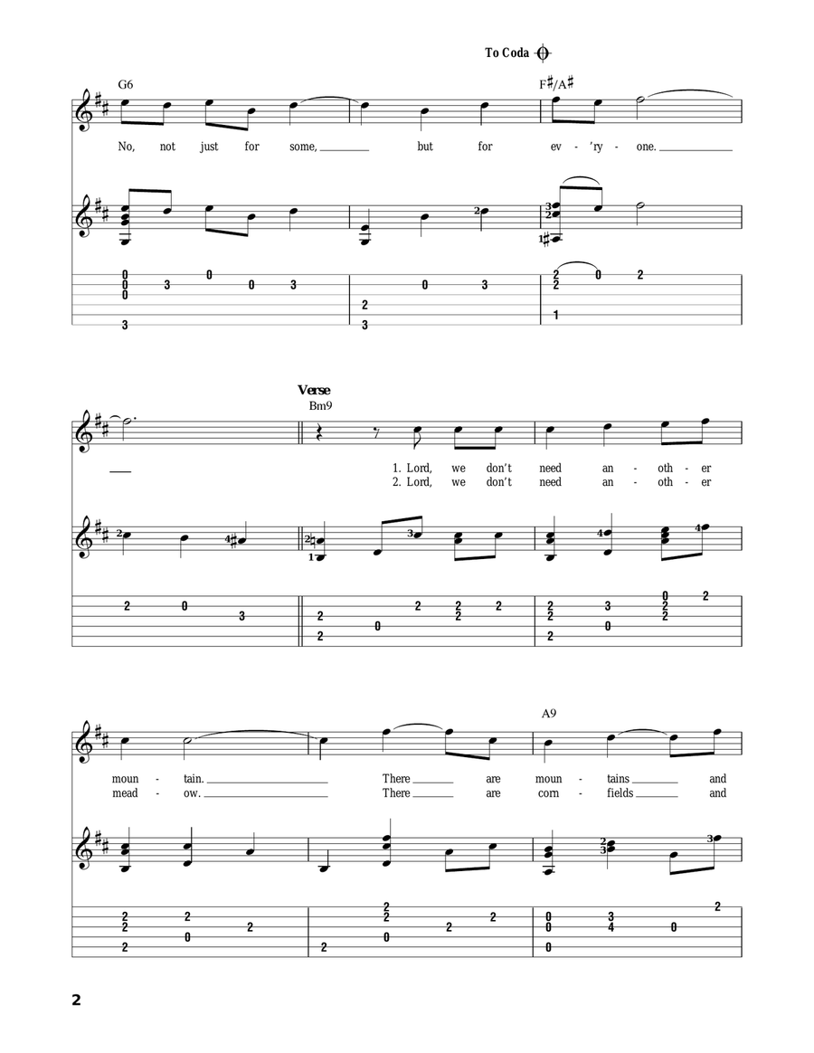 What The World Needs Now Is Love Acoustic Guitar scores gallery preview page 2