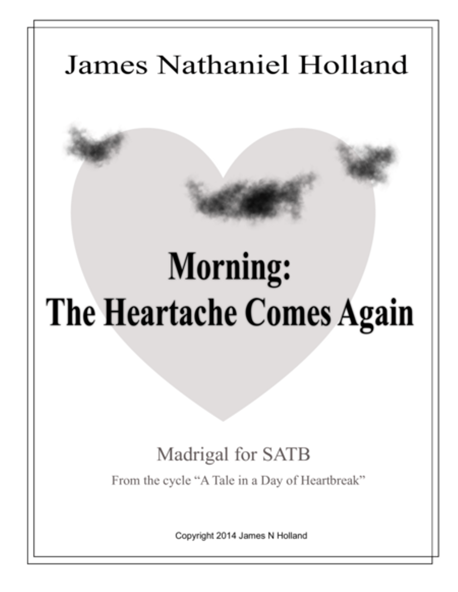 The Heartache Comes Again, Madrigal for a cappella SATB 4-Part scores gallery preview page 1