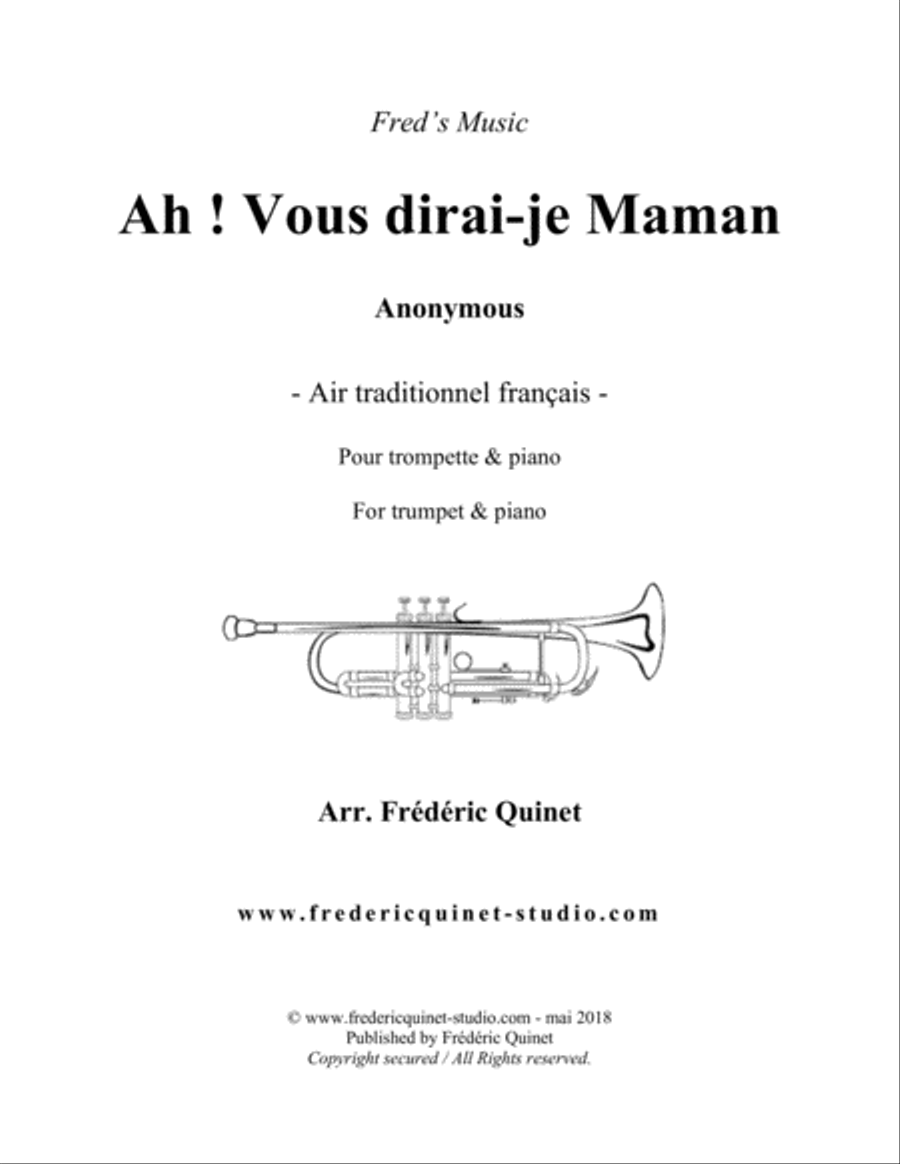 Ah! vous dirai-je Maman for trumpet & piano Trumpet Solo scores gallery preview page 1