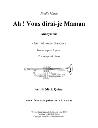 Ah! vous dirai-je Maman for trumpet & piano