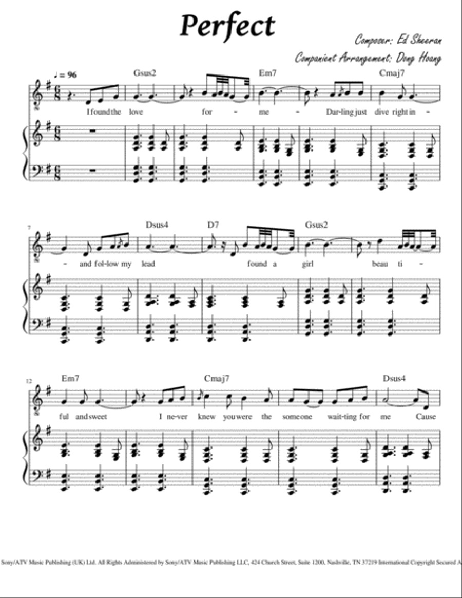 Perfect Voice scores gallery preview page 1