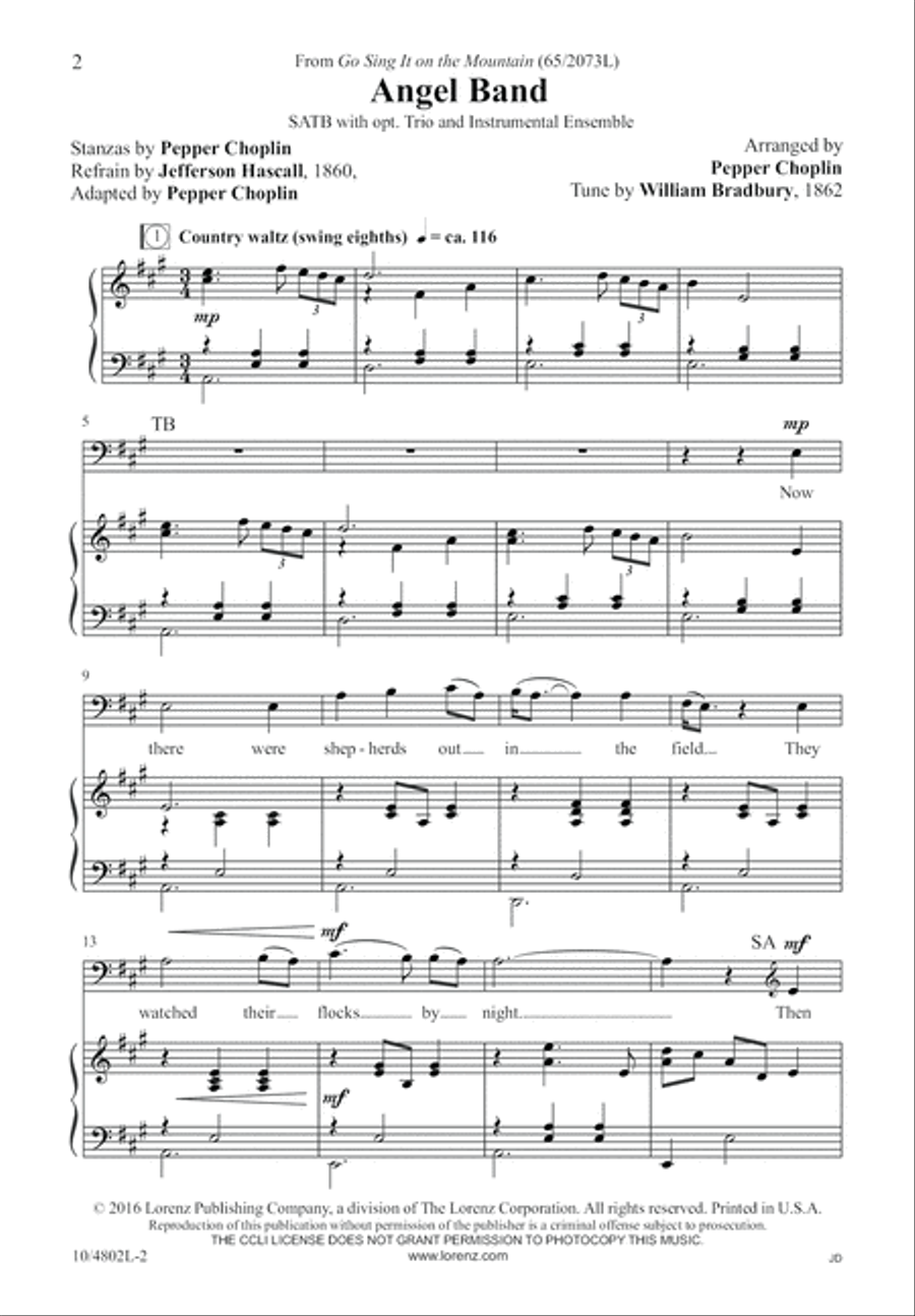 Angel Band Angel Band 4-Part scores gallery preview page 2
