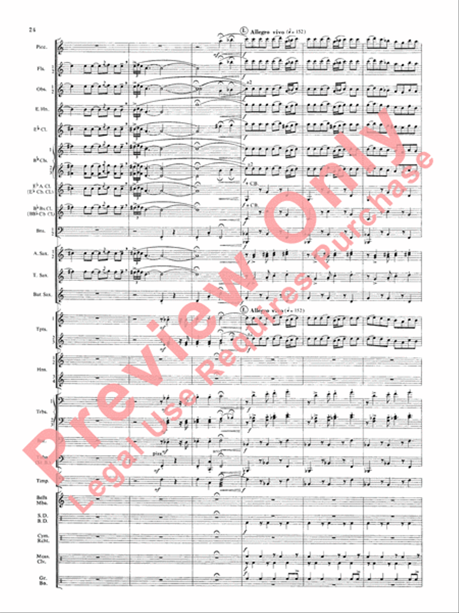 Symphonic Dance No. 3 (Fiesta) Concert Band scores gallery preview page 27