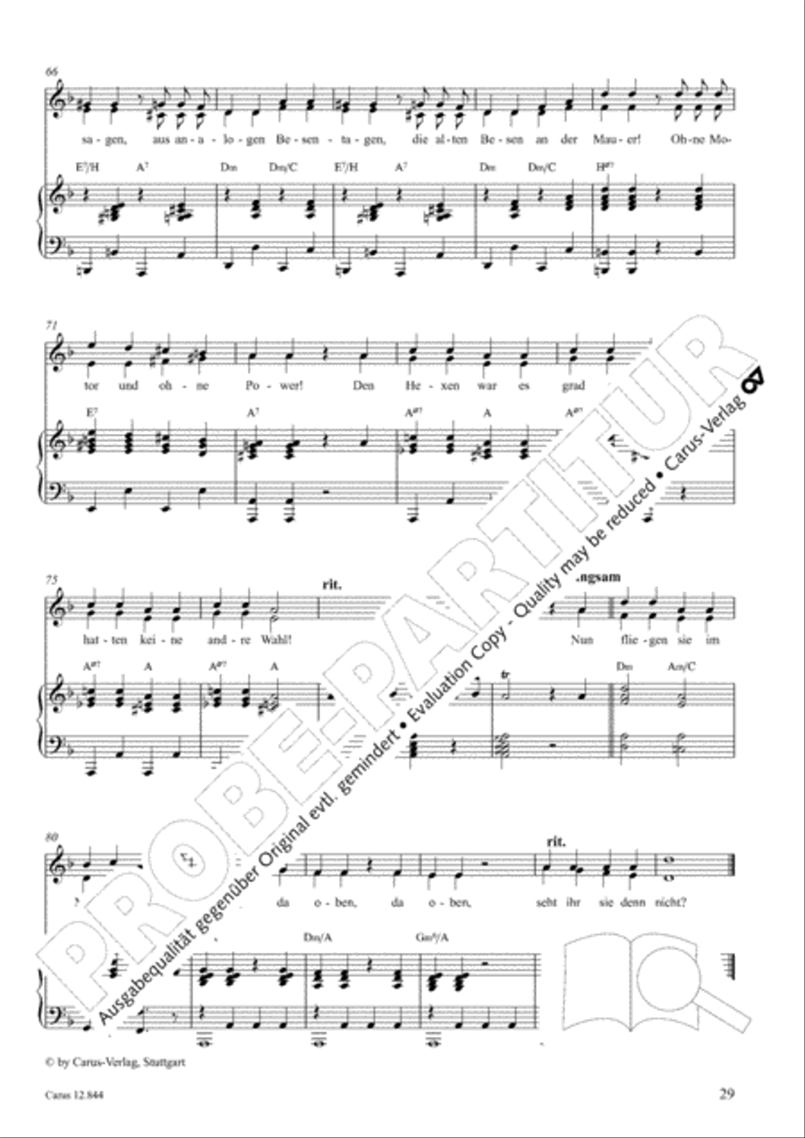 Gruselmonsterzaubersongs. Heft II Children's Choir scores gallery preview page 30