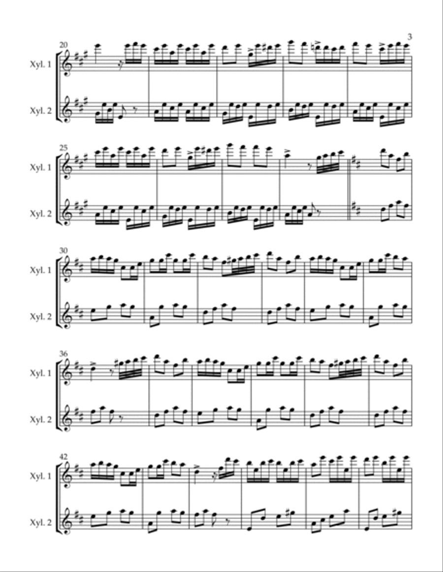 La boite a musique Percussion scores gallery preview page 3