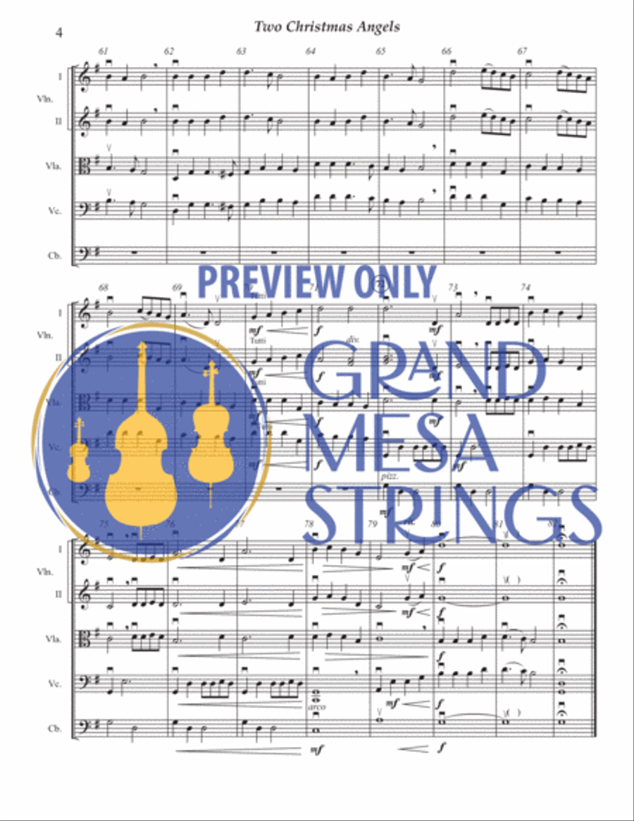 Two Christmas Angels Two Christmas Angels String Orchestra scores gallery preview page 5