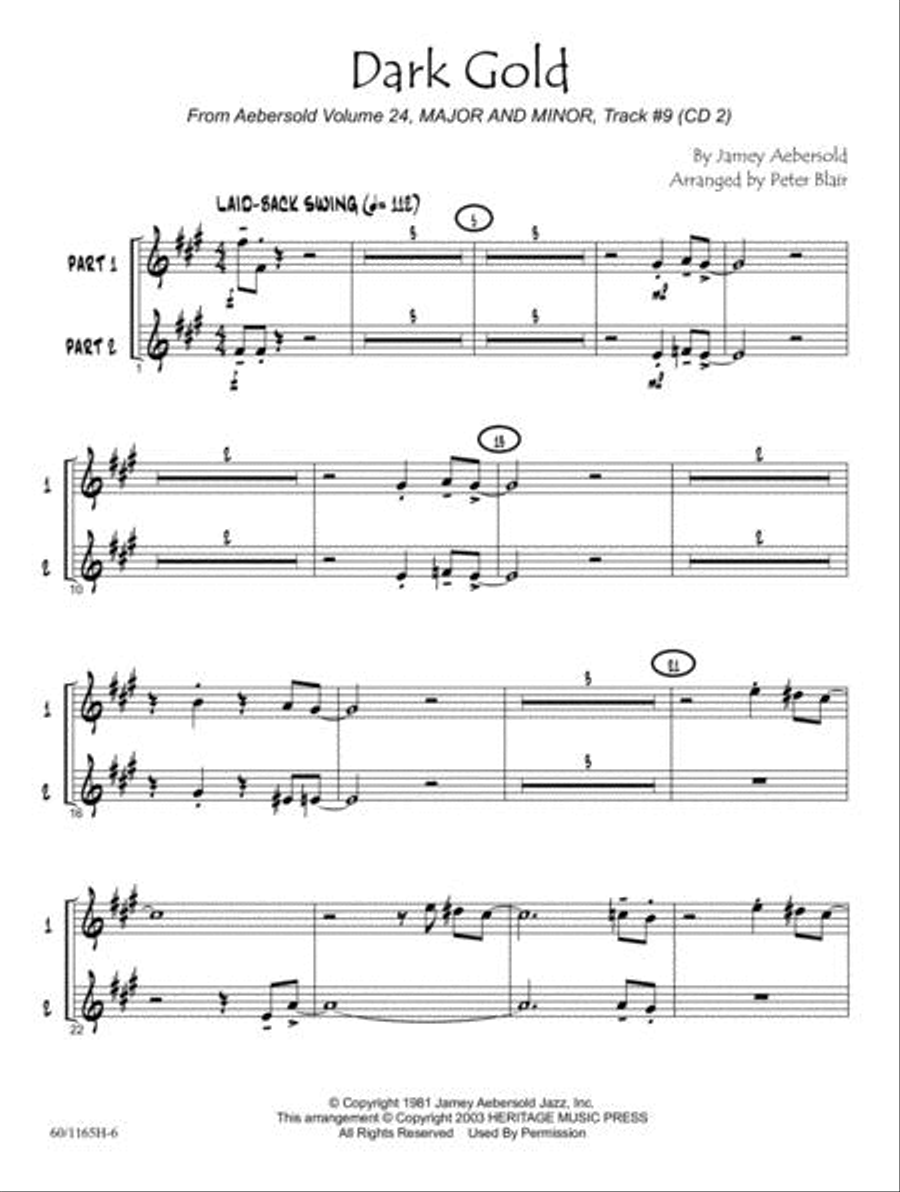Aebersold for Everyone - Trumpet/Baritone TC Jazz Ensemble scores gallery preview page 6