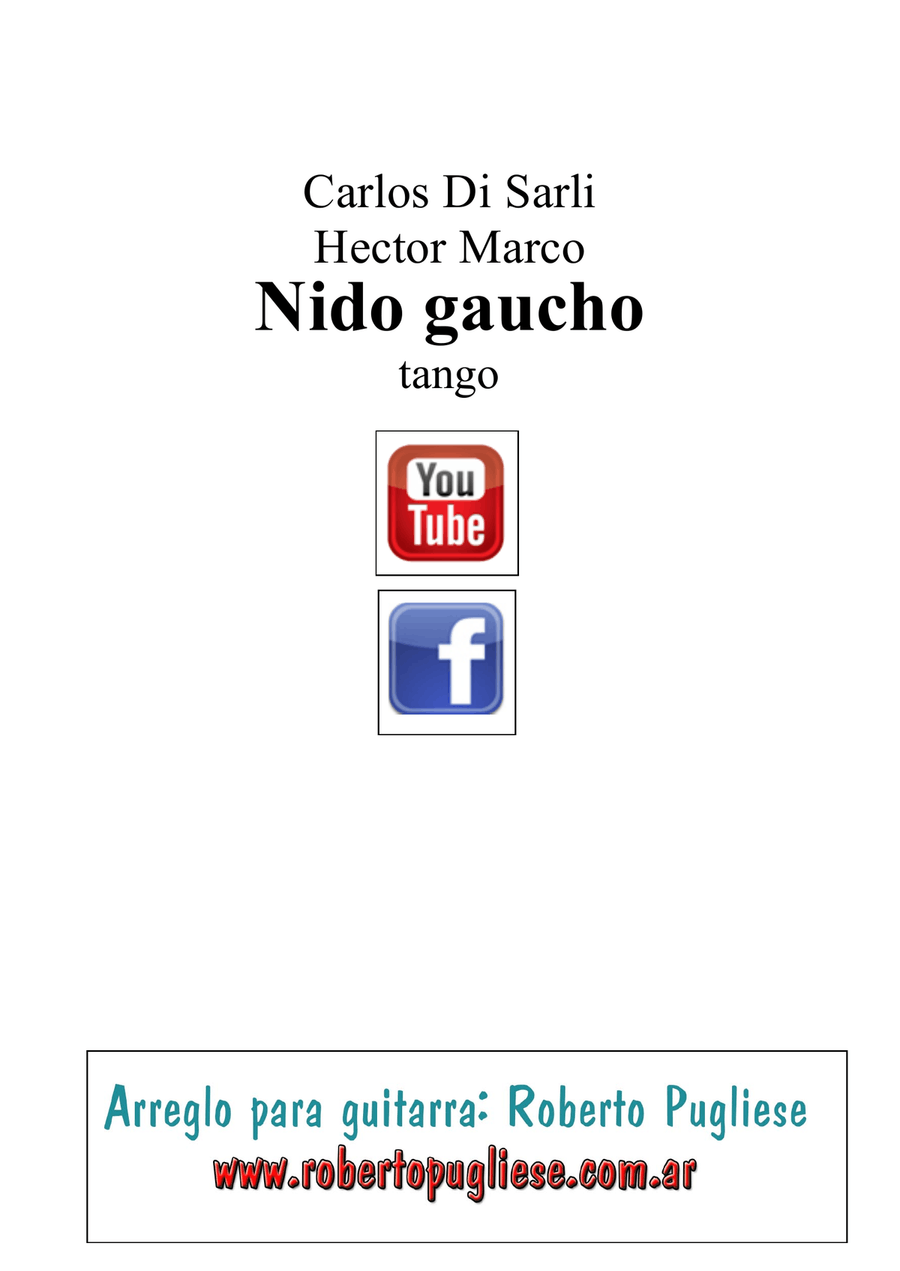 Nido gaucho - Tango (Di Sarli - Marcò) for guitar Classical Guitar scores gallery preview page 2
