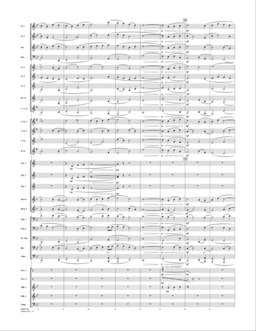 Danny Boy - Full Score Concert Band scores gallery preview page 4