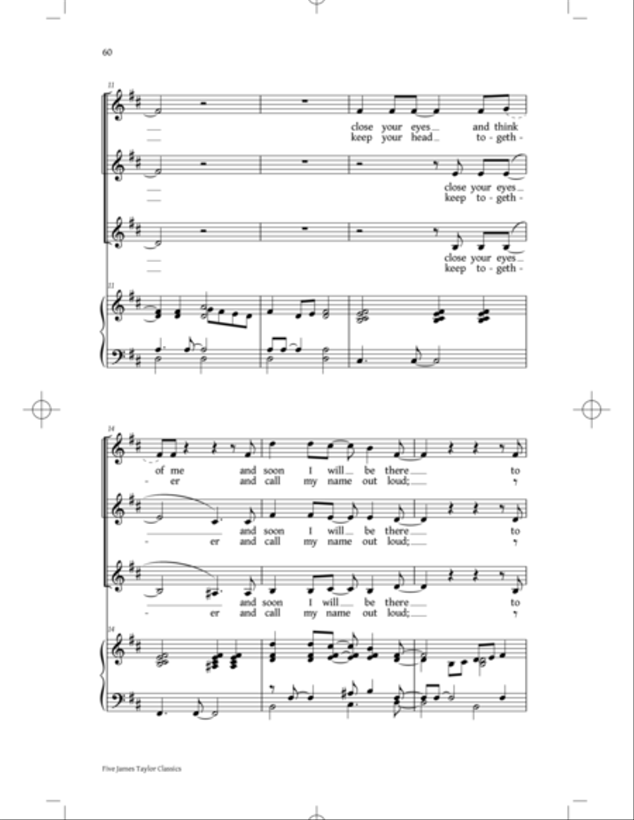 You've Got A Friend: Five James Taylor Classics SSA scores gallery preview page 58
