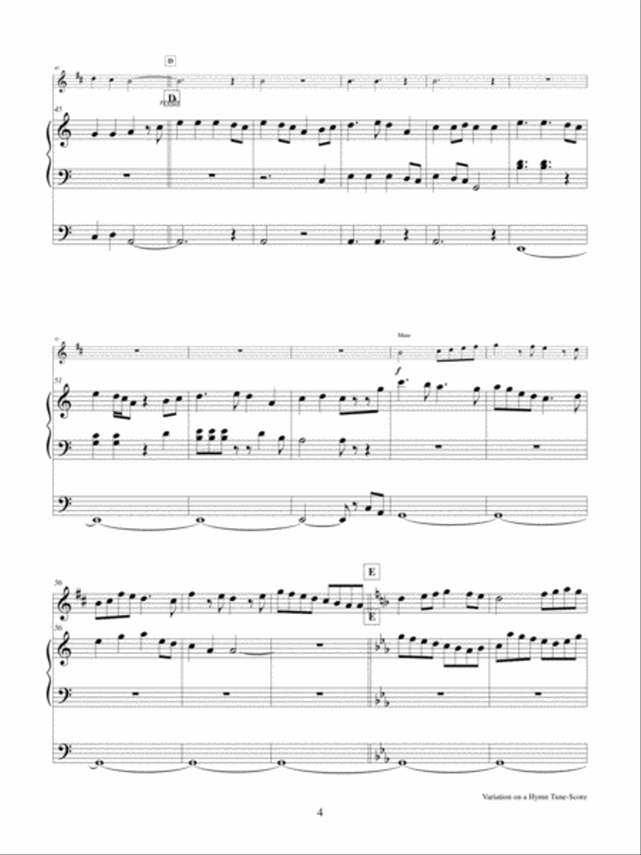 Variation on a Hymn Tune Trumpet Duet scores gallery preview page 6