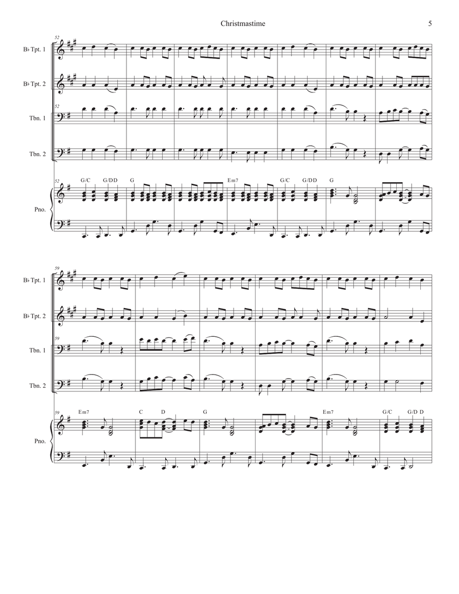 Christmastime Brass Ensemble scores gallery preview page 5
