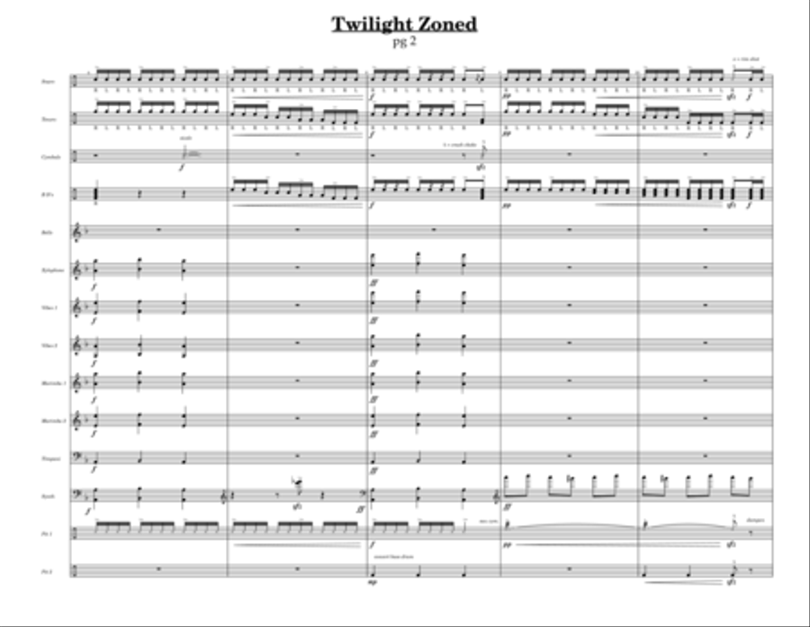Twilight Zoned w/Tutor Tracks Percussion Ensemble scores gallery preview page 4