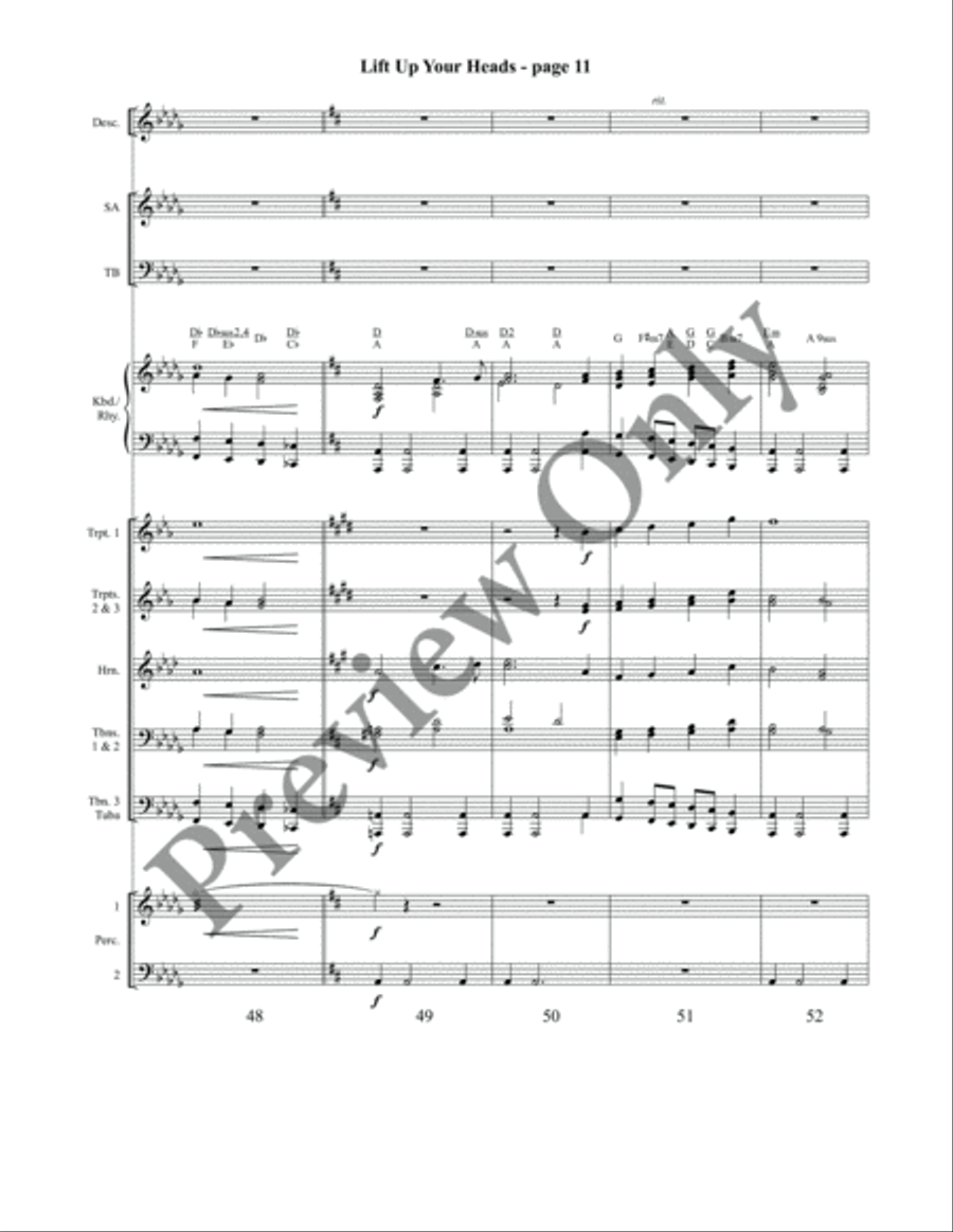 Lift Up Your Heads 4-Part scores gallery preview page 19