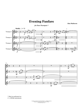 Book cover for Evening Fanfare for Four Trumpets