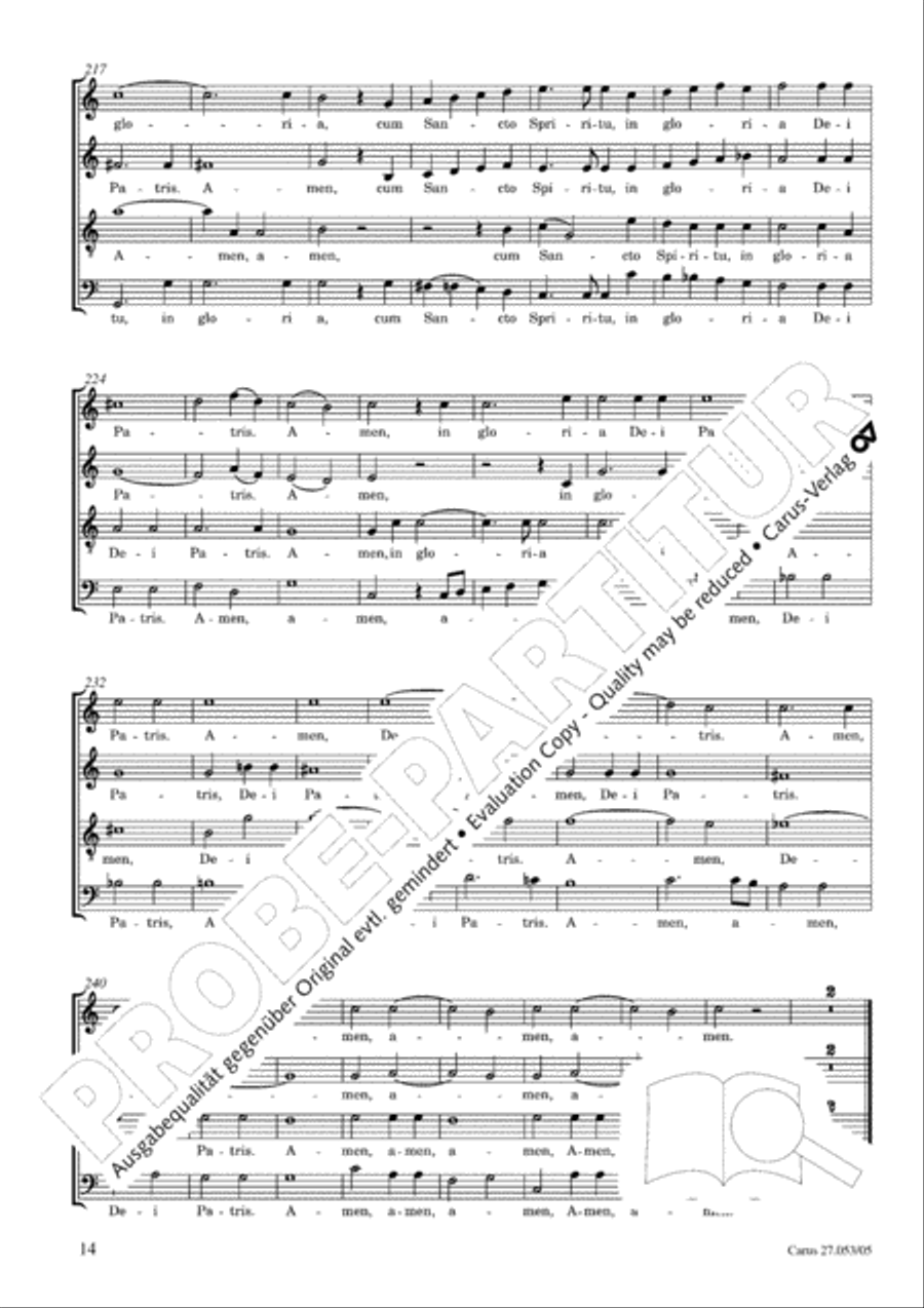 Creation Mass in A-major after Joseph Haydn (Schopfungsmesse in A nach Joseph Haydn) 4-Part scores gallery preview page 15