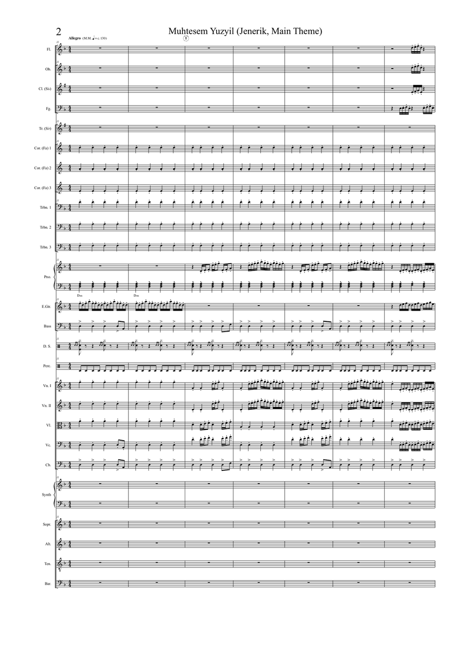 Muhtesem Yuzyil Jenerik Full Orchestra scores gallery preview page 2