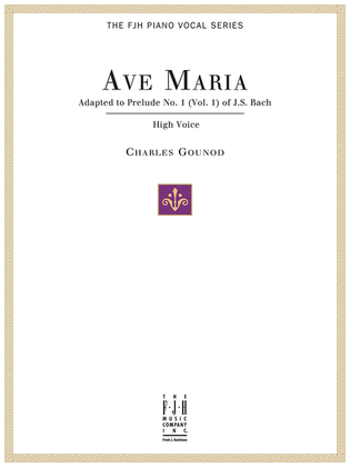 Book cover for Ave Maria, For High Voice and Piano
