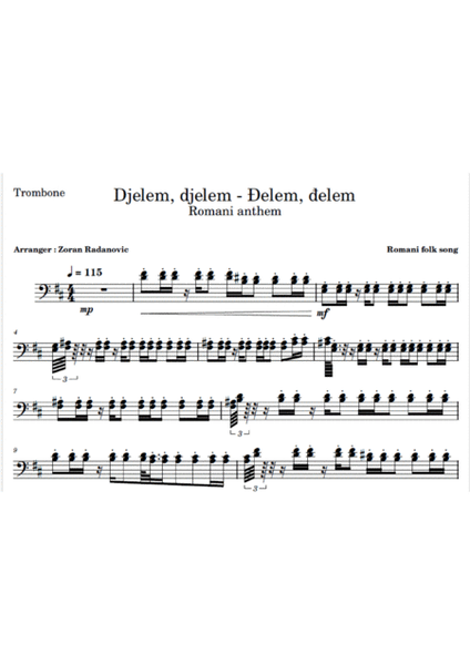 Djelem djelem - Đelem, đelem - for brass trio image number null