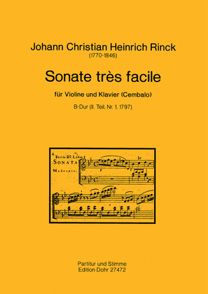 Sonate très facile für Violine und Klavier (Cembalo) Nr. 1 B-Dur (1797)