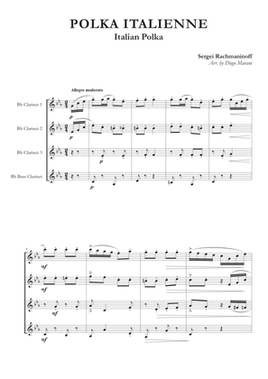 Book cover for Italian Polka for Clarinet Quartet