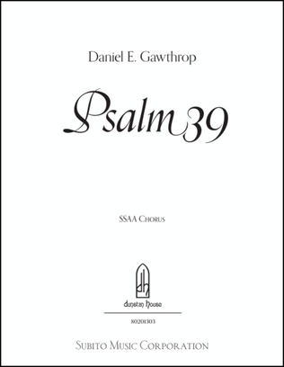 Book cover for Psalm 39