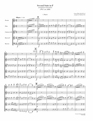 Second Suite in F (arr. for wind quintet)