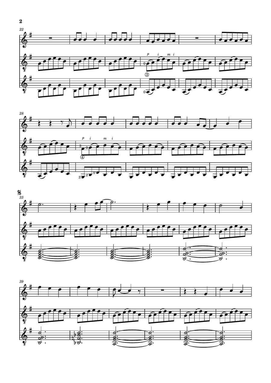 Golden Hour Guitar Ensemble scores gallery preview page 3