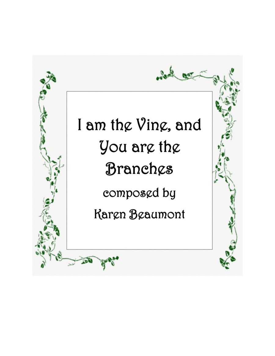 I am the Vine, and You are the Branches Organ Solo scores gallery preview page 1