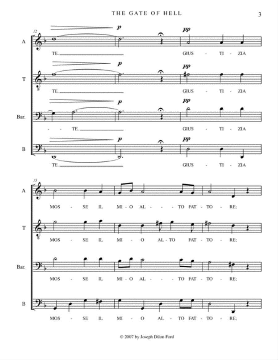 The Gate of Hell for men's choir (ATBarB) Men's Choir scores gallery preview page 3