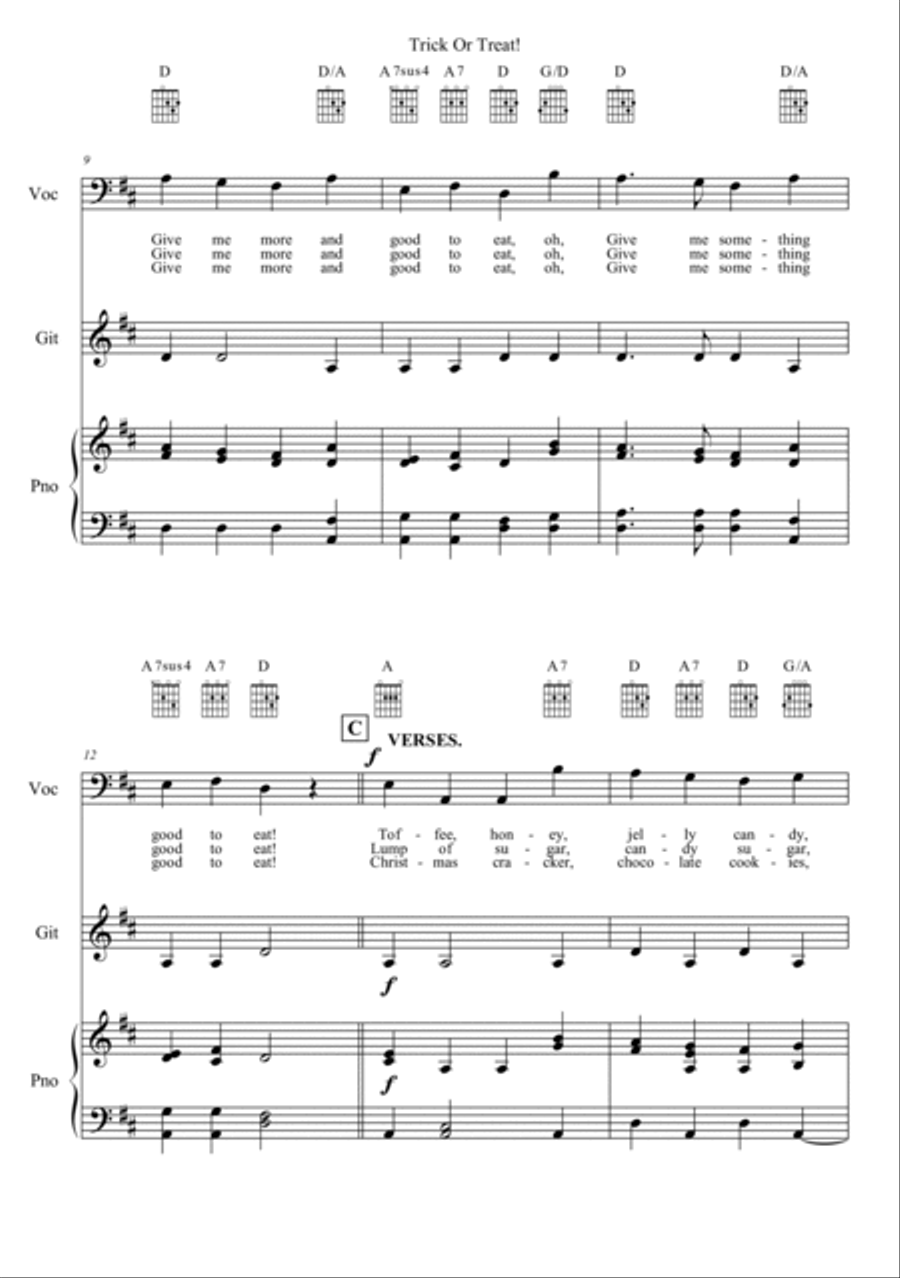 Trick Or Treat! Bass Voice scores gallery preview page 2