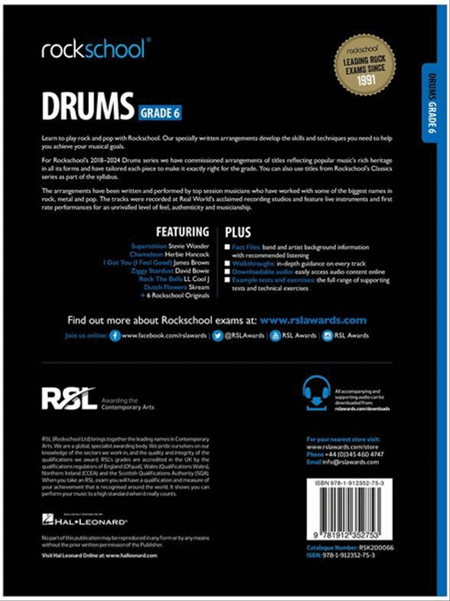 Rockschool Drums Grade 6 (2018) Drums scores gallery preview page 2
