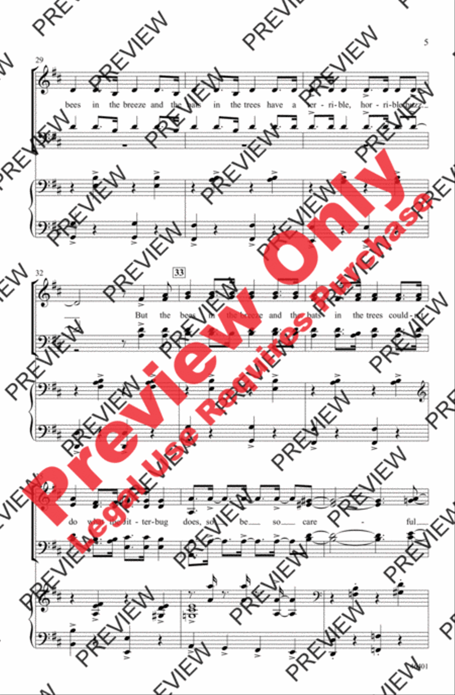 Jitterbug 4-Part scores gallery preview page 5