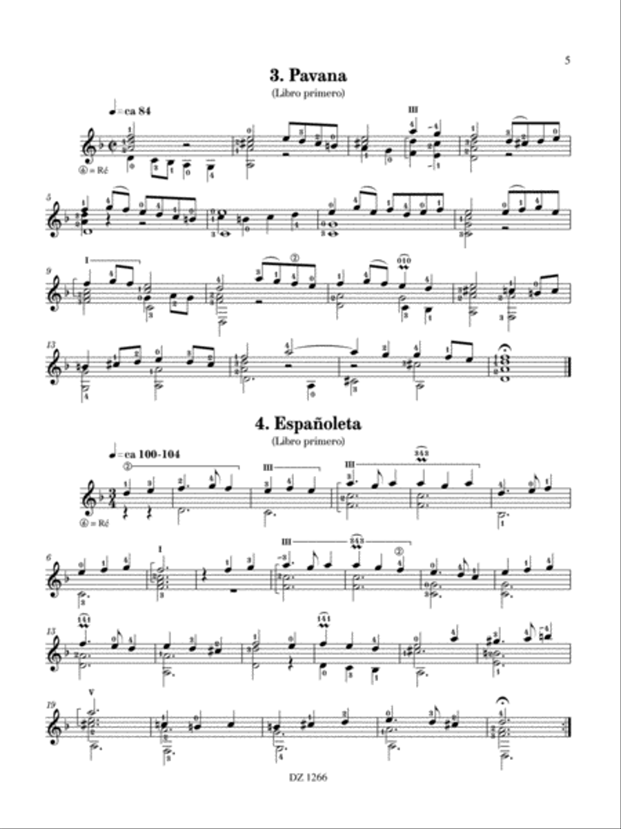Instruccion de Musica sobre la Guitarra Espanola Classical Guitar scores gallery preview page 5
