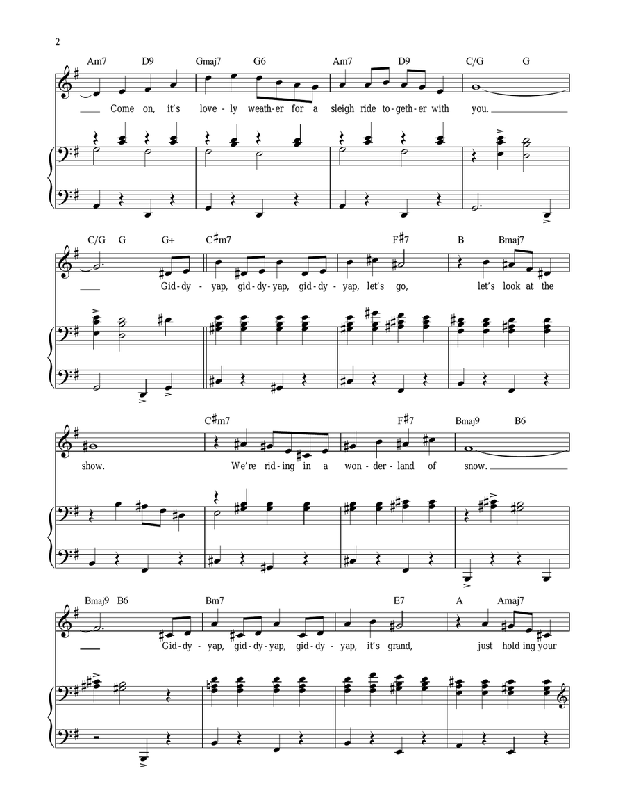 Sleigh Ride Sleigh Ride High Voice scores gallery preview page 2
