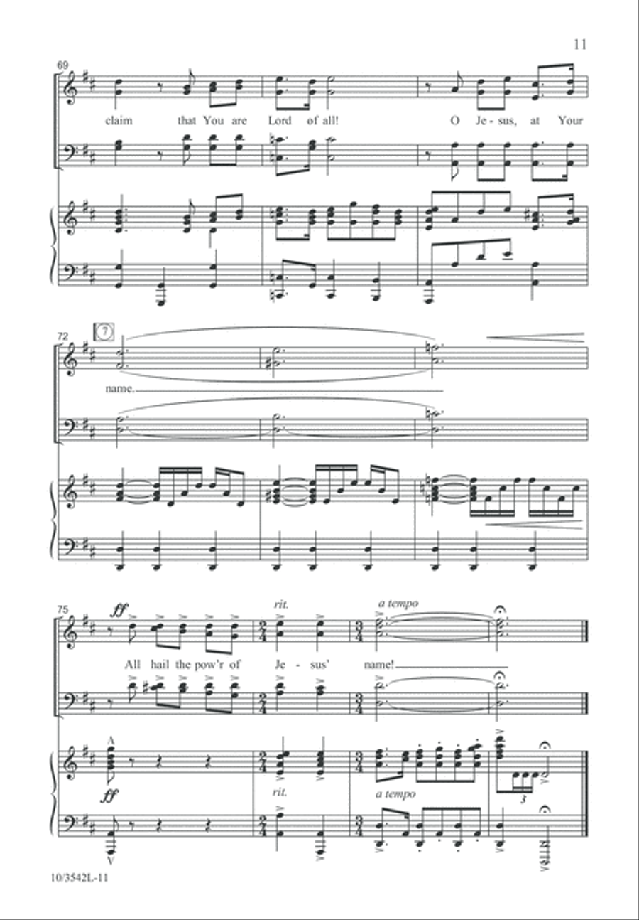 Jesus, at Your Name 4-Part scores gallery preview page 11