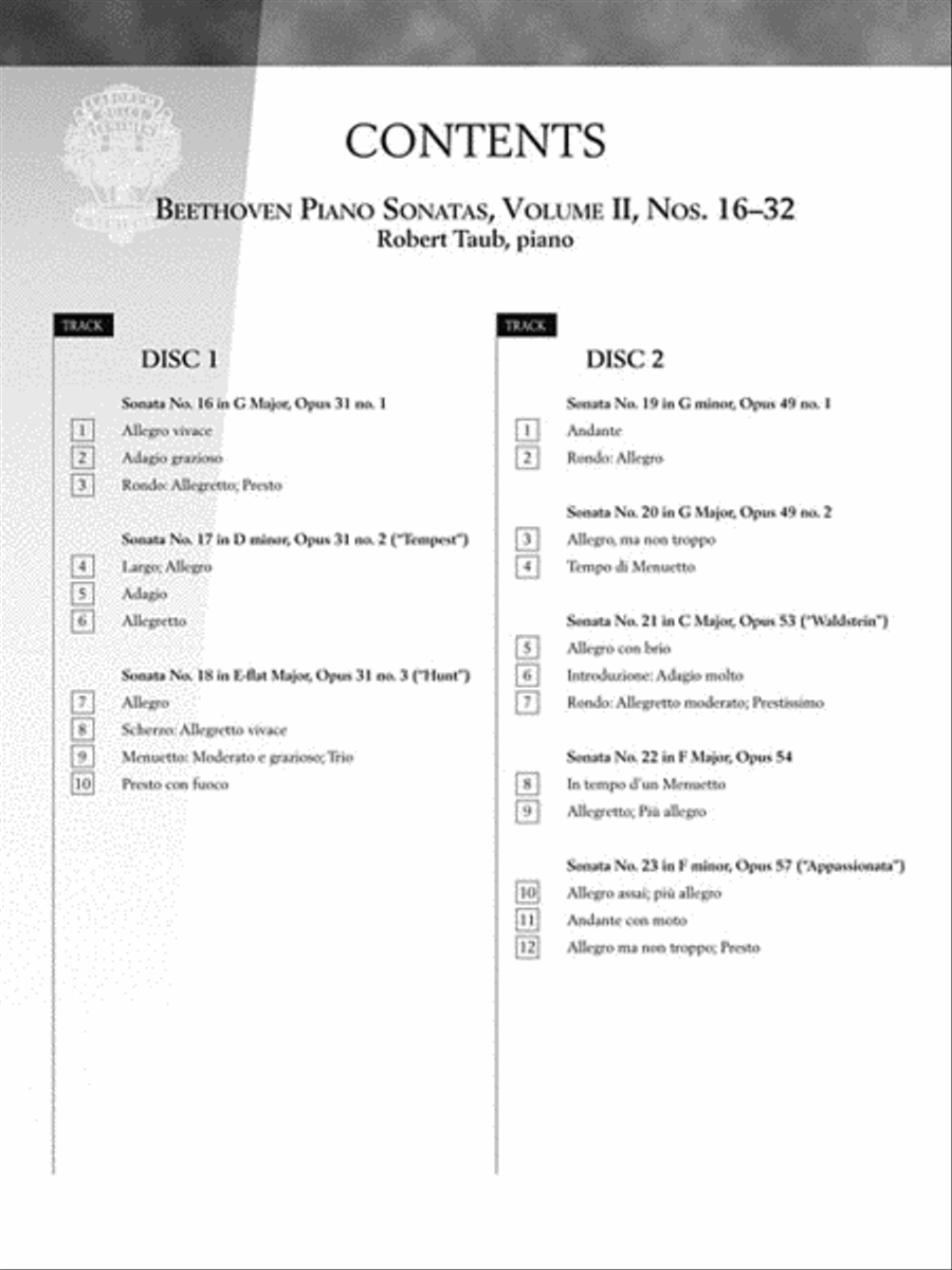 Beethoven - Piano Sonatas, Volume II - CDs Only (set of 5) Piano Solo scores gallery preview page 3