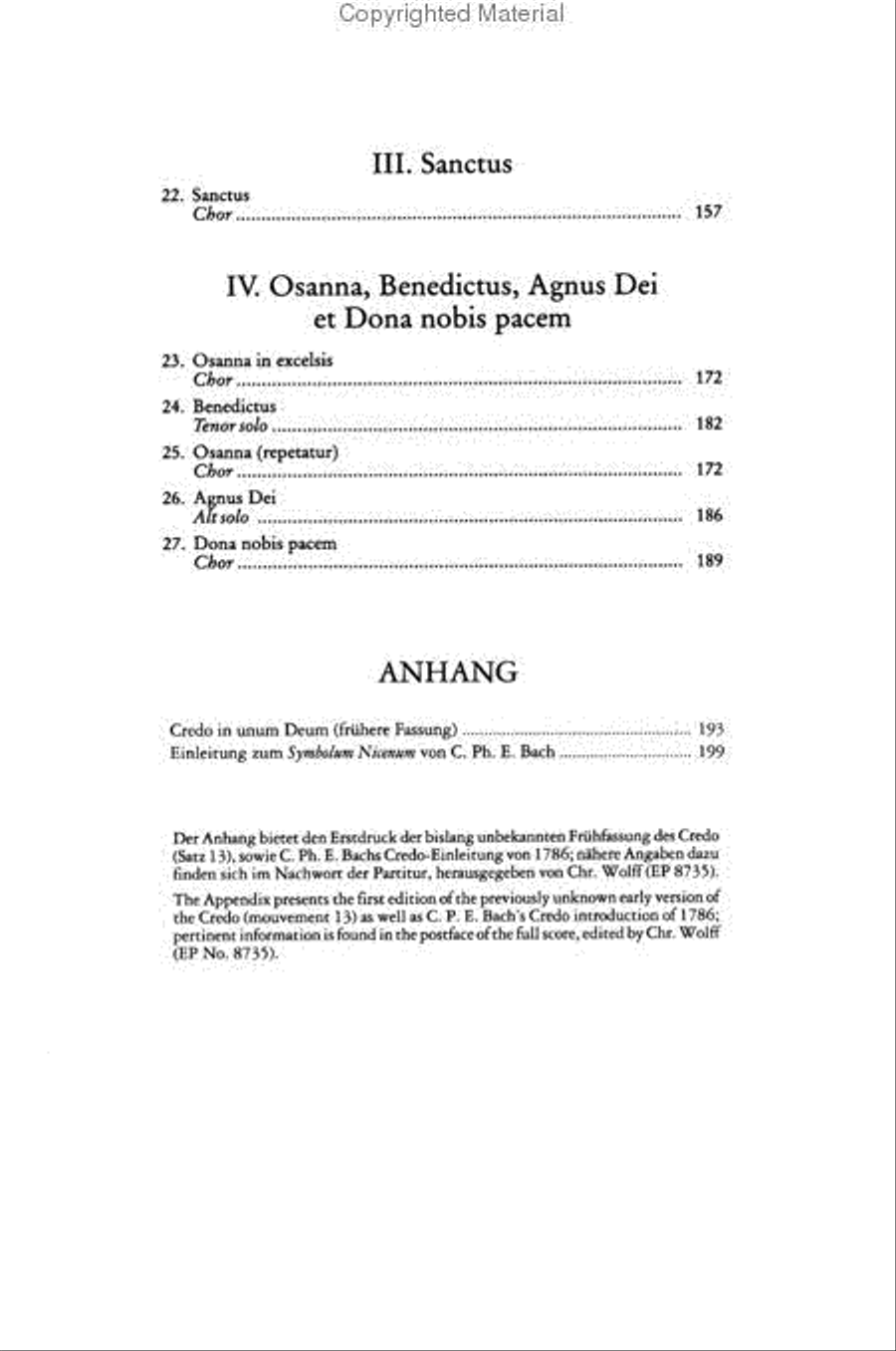 Mass In B Minor 4-Part scores gallery preview page 3