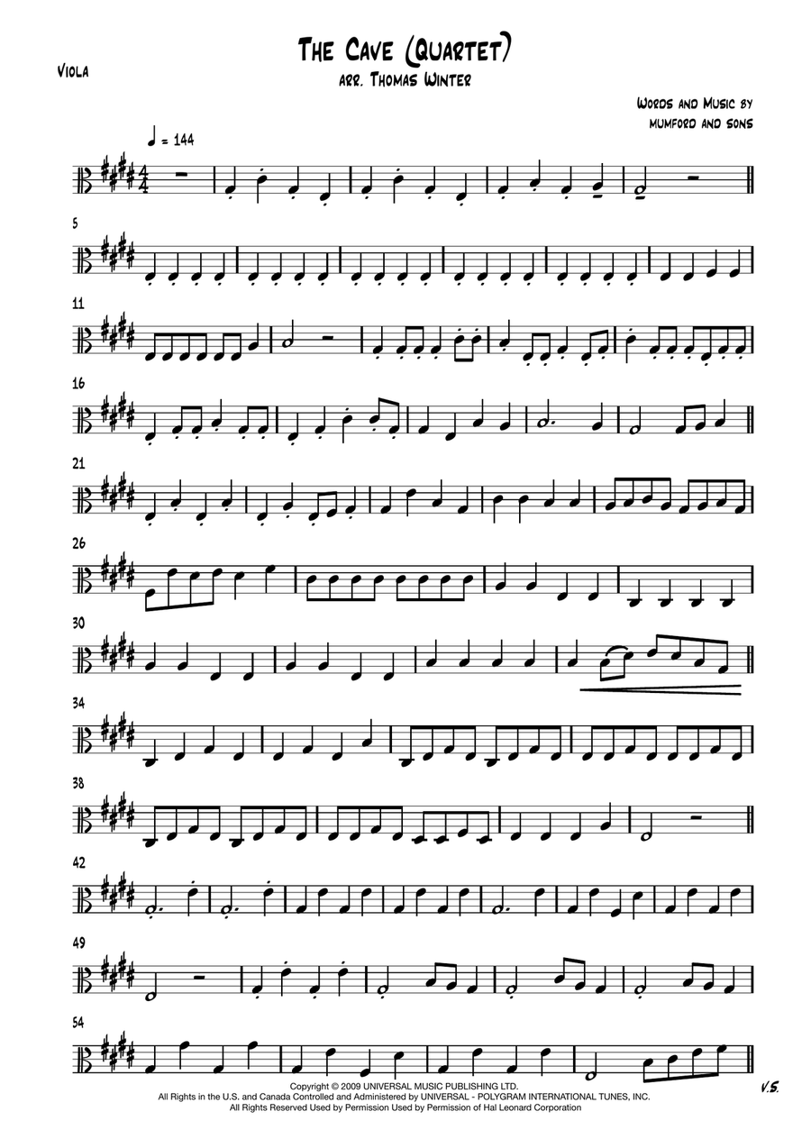 The Cave The Cave String Quartet scores gallery preview page 5