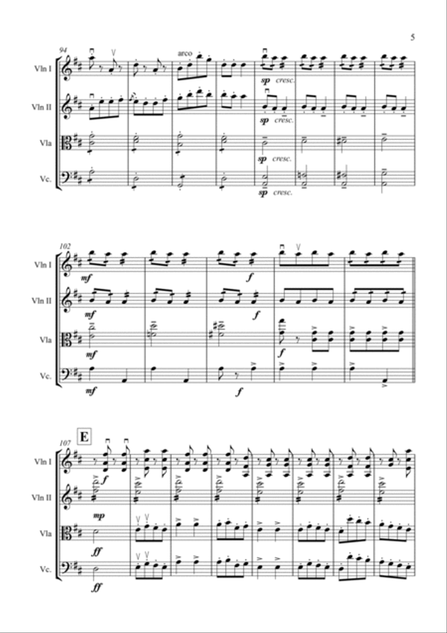 Can-Can String Quartet scores gallery preview page 5