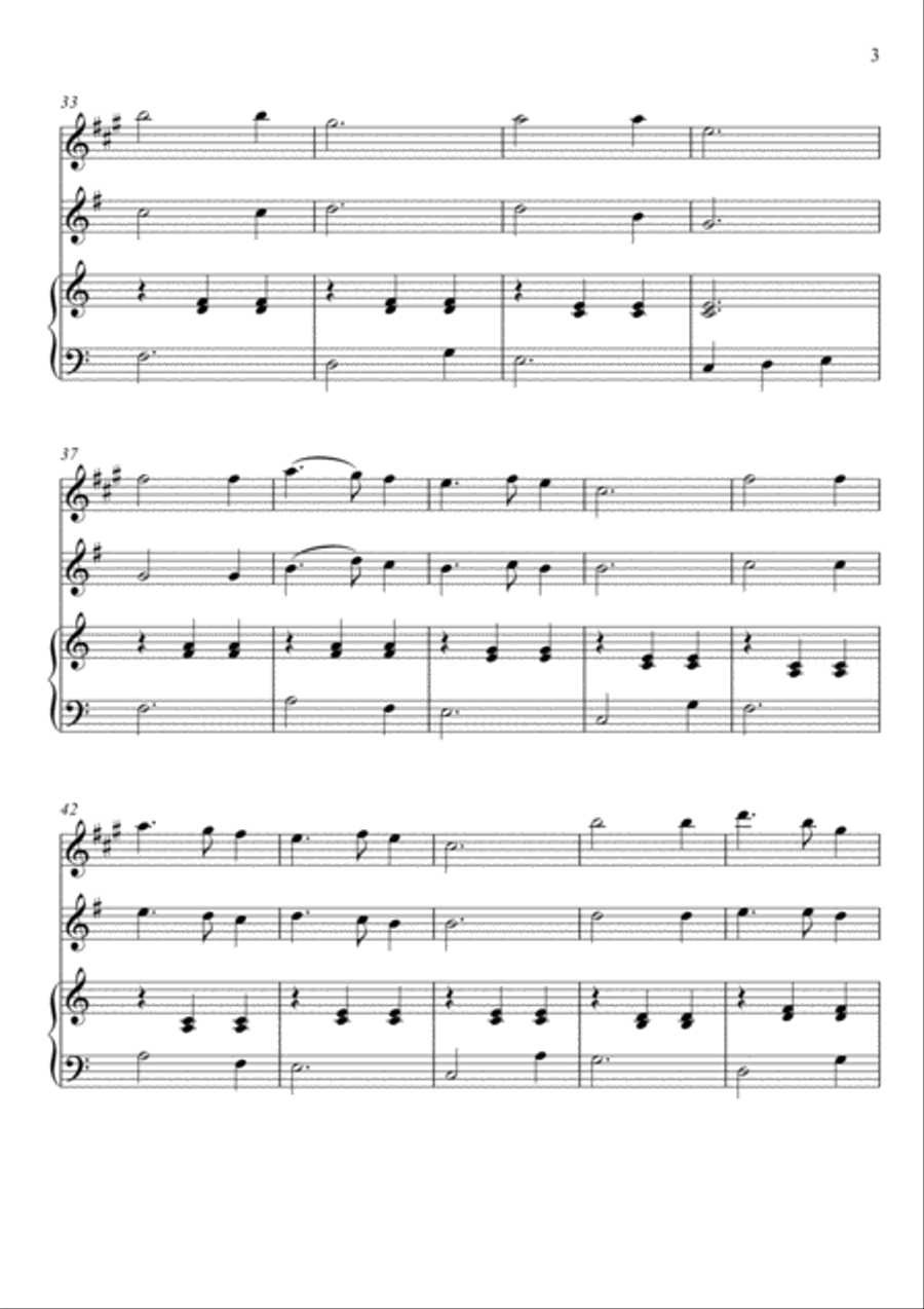 Franz Gruber - Silent Night (Alto Saxophone and French Horn Duet) Woodwind Duet scores gallery preview page 3