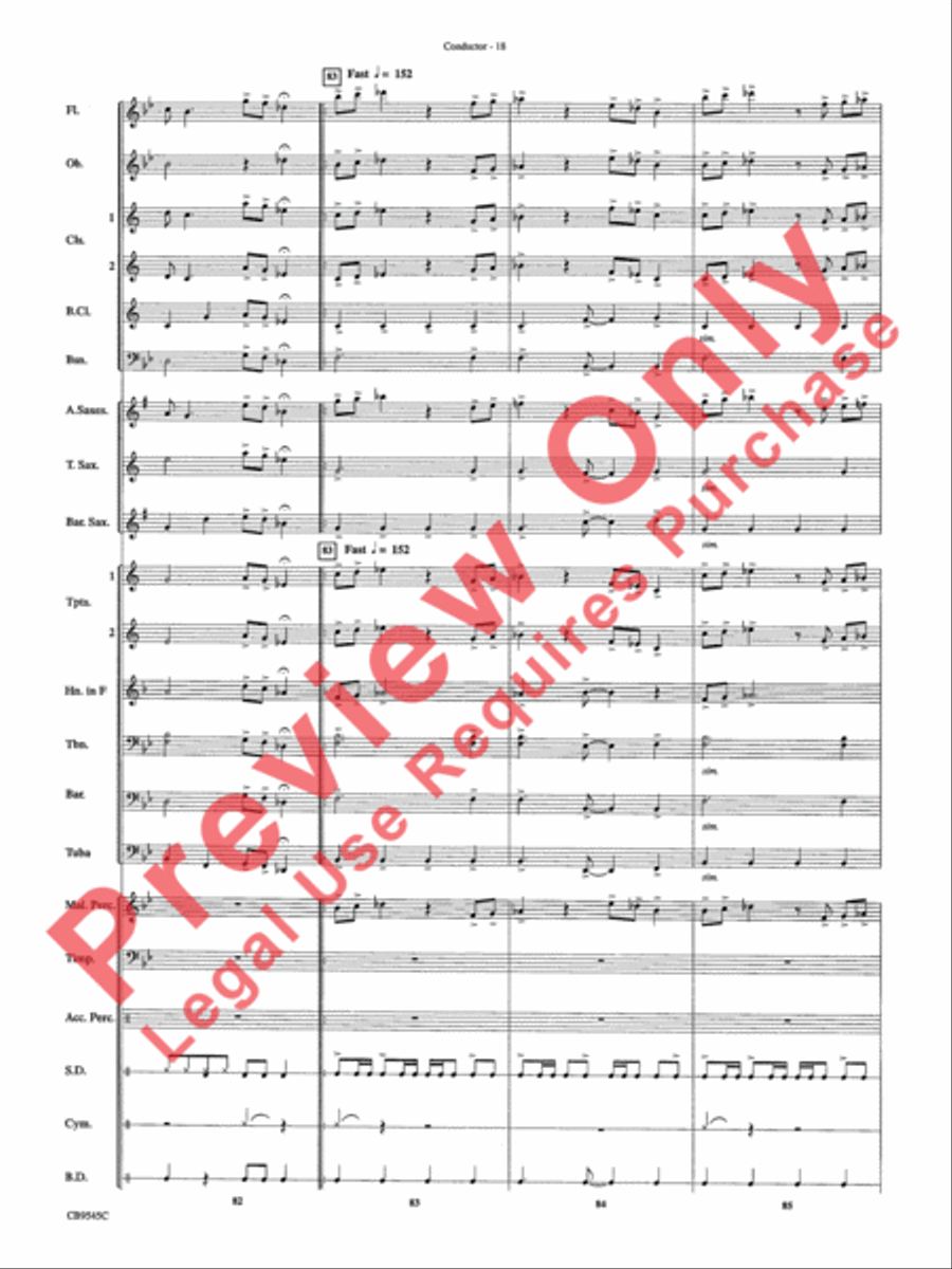 James Bond Returns Concert Band scores gallery preview page 21