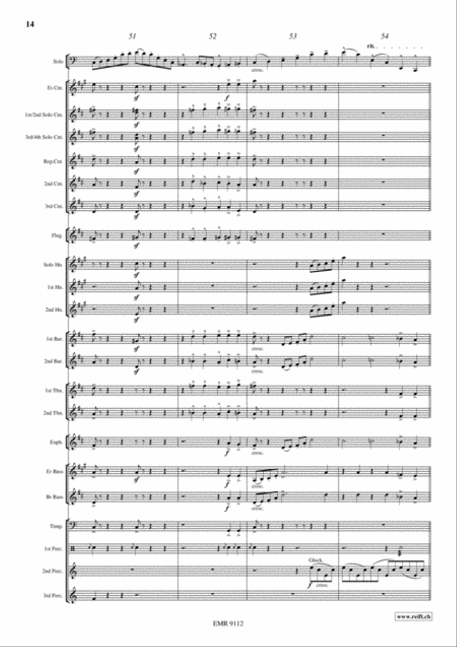 Allegro Maestoso Allegro Maestoso Brass Band scores gallery preview page 15