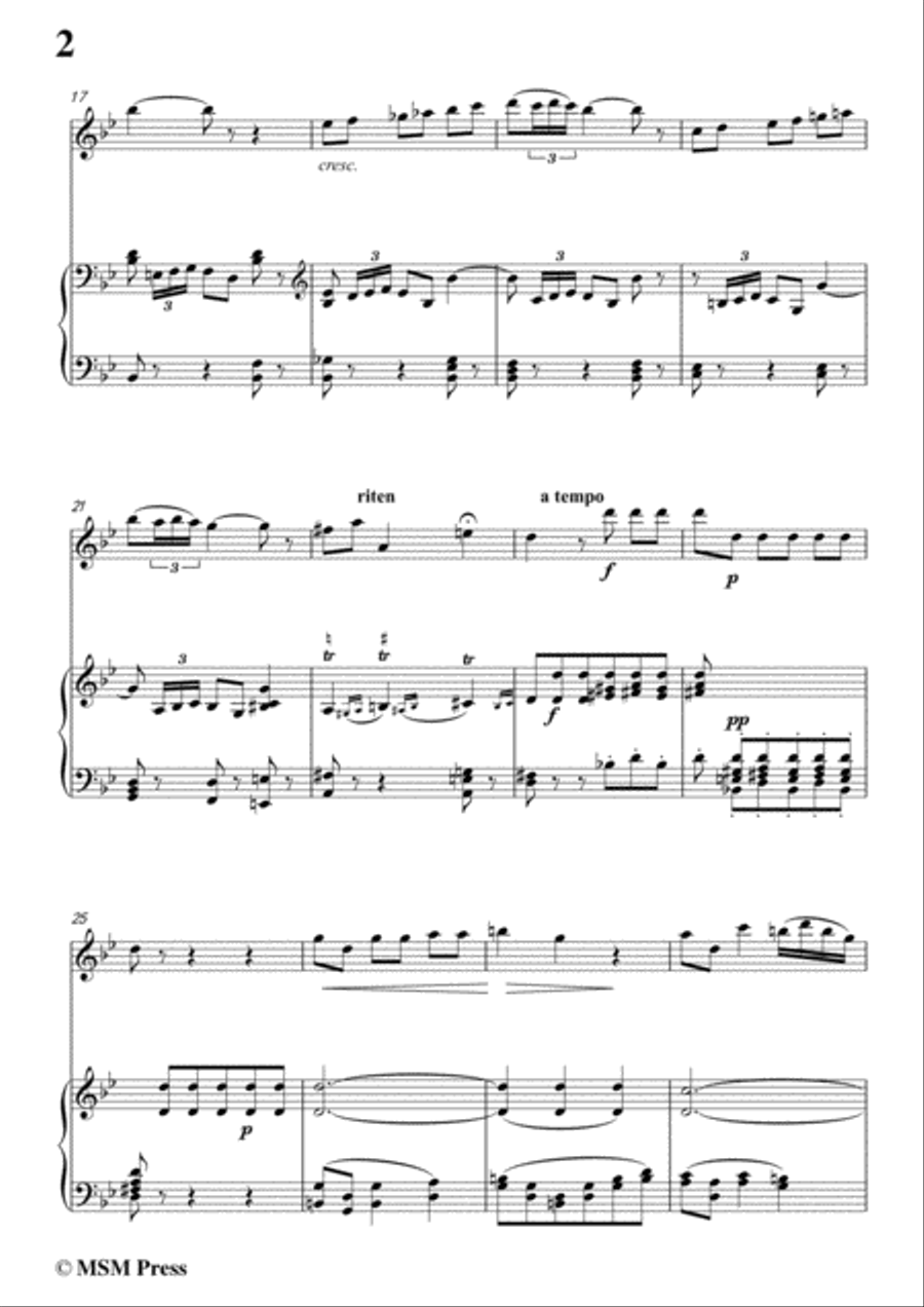 Gounod-Vous qui faites l'esdormie,for Violin and Piano Violin Solo scores gallery preview page 4