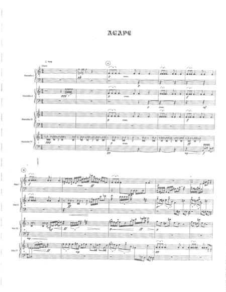 Agape for Marimba Quartet image number null