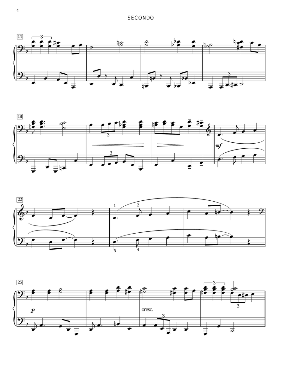 Georgia On My Mind Georgia On My Mind Piano Duet scores gallery preview page 3