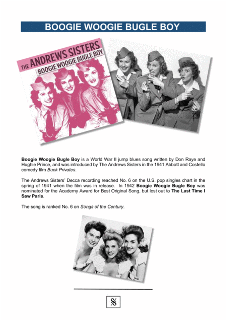 Boogie Woogie Bugle Boy SSA scores gallery preview page 2