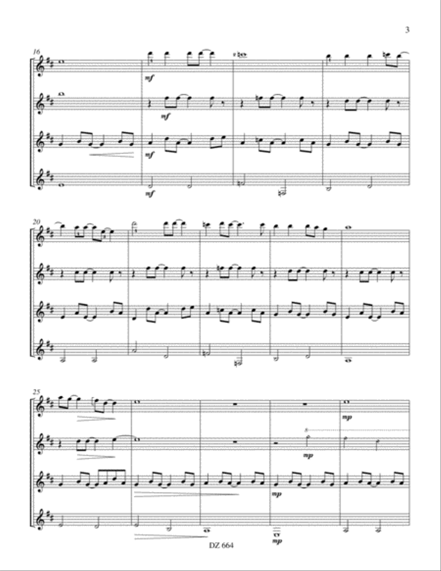 Lucky Man - Flower Power Suite Guitar Ensemble scores gallery preview page 3