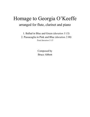 Homage to Georgia O'Keeffe (arr. for Flute, Clarinet & Piano)